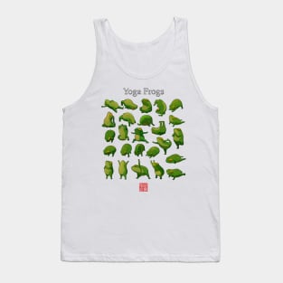 Yoga Frogs Poster With Text Tank Top